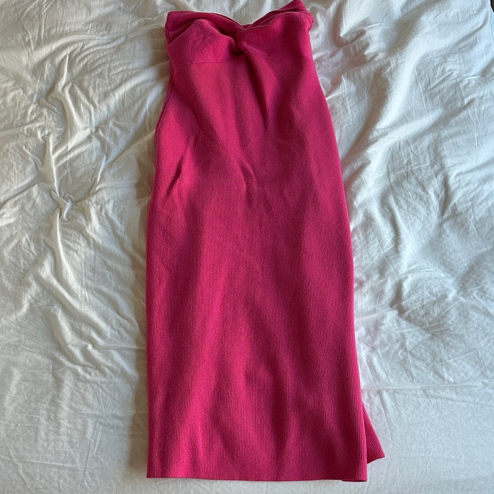Pink Strapless Dress, Size M